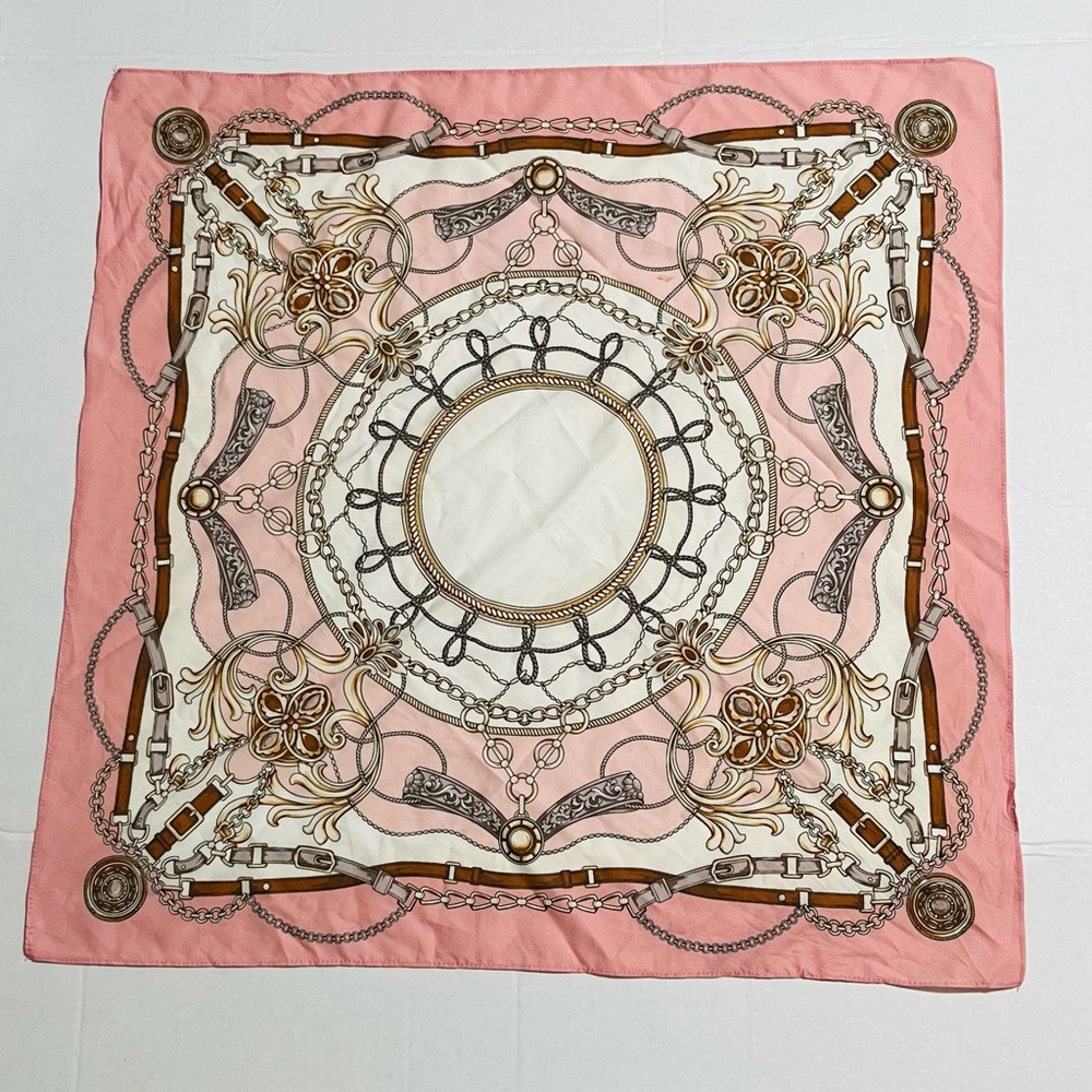 Aurelie Equestrian Women’s Primrose Pink Classic Square Scarf
